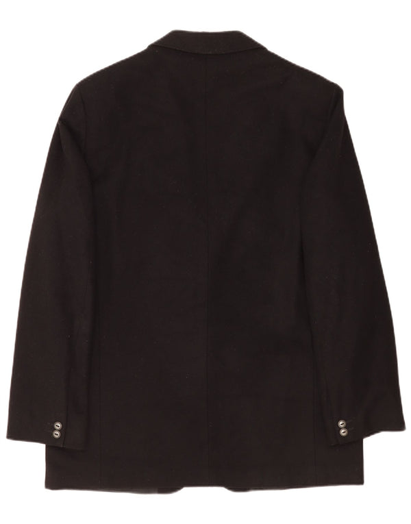 Yves Saint Laurent Herren 2-Knopf-Blazerjacke IT 52 XL Schwarze Schurwolle