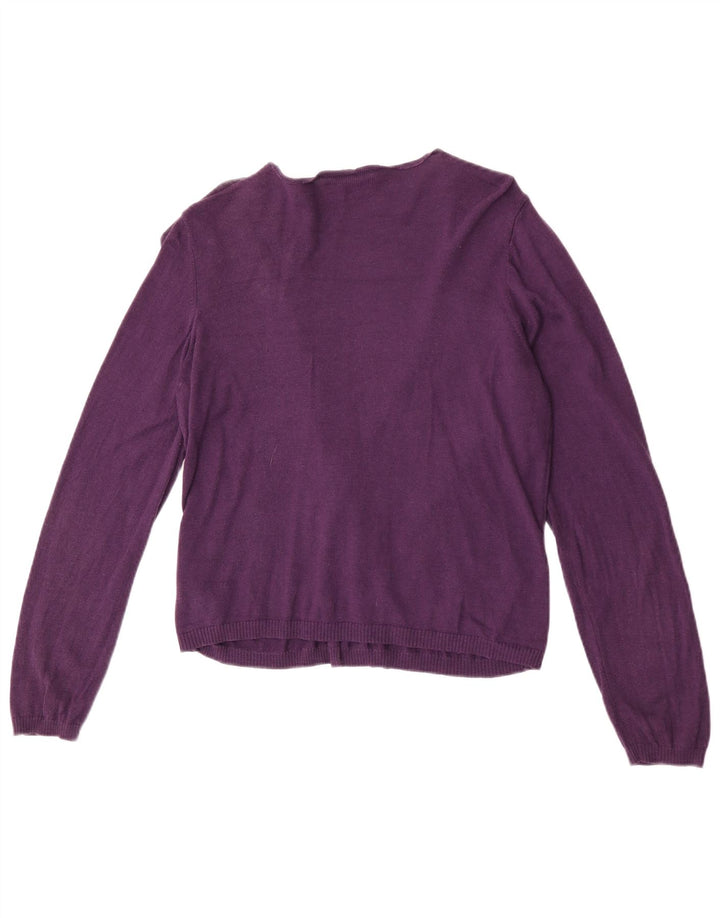 Marks & Spencer Offener Damen-Cardigan-Pullover UK 14 Mittellila Baumwolle