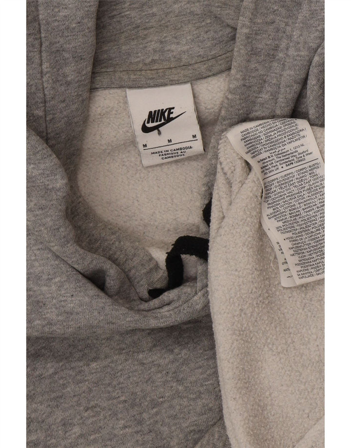 Nike Womens Graphic Oversized Hoodie Pullover UK 14 Mittelgraue Baumwolle