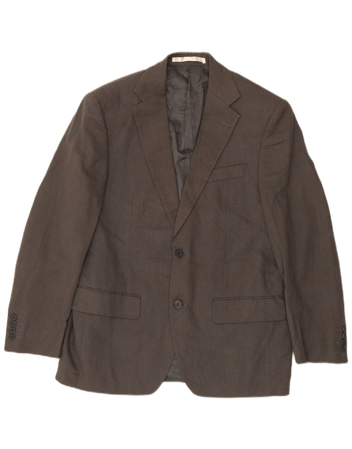 Marks & Spencer Herren-Blazer mit 2 Knöpfen, UK 38, mittelgrünes Leinen