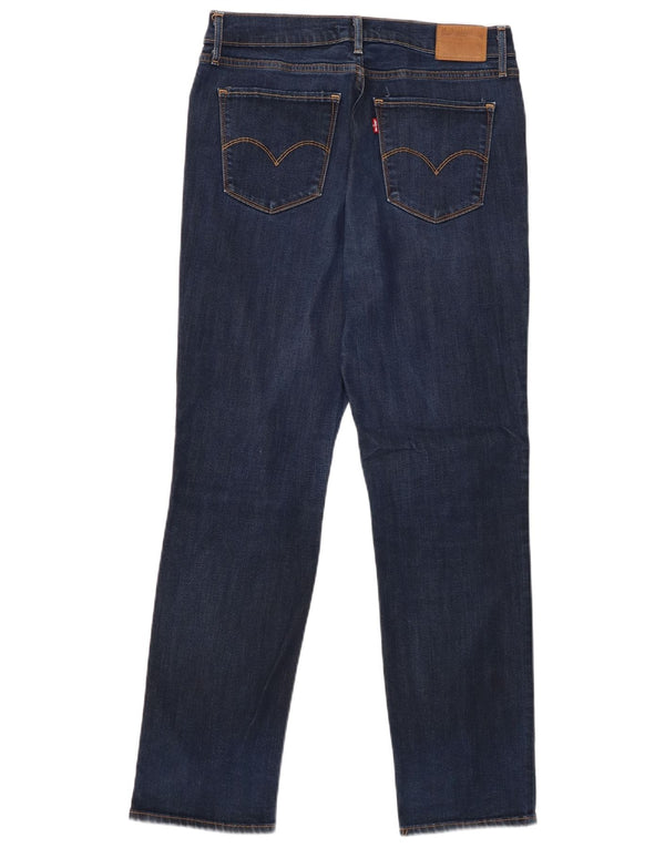 Levi's Womens 724 High Rise Straight Jeans W31 L30 Navy Blue Lyocell