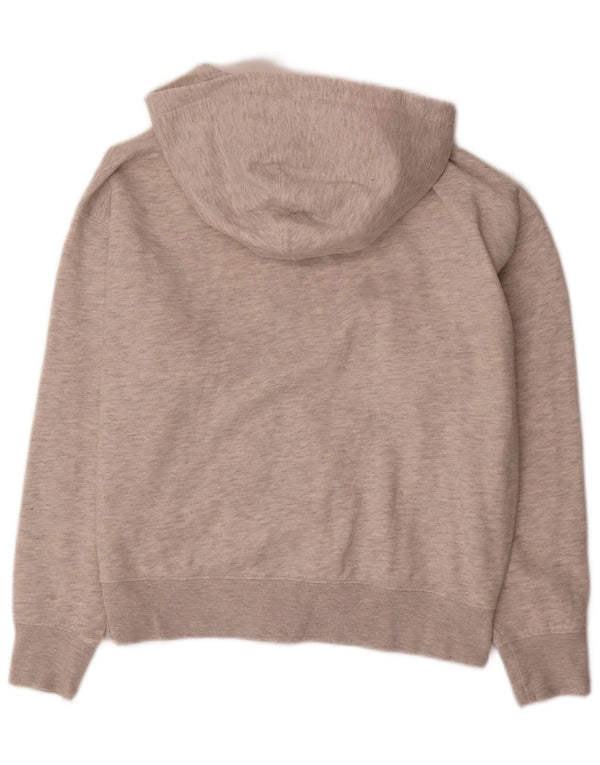 Levi's Damen-Pullover mit übergroßem Reißverschluss und Kapuze, UK 6, XS, graue Baumwolle