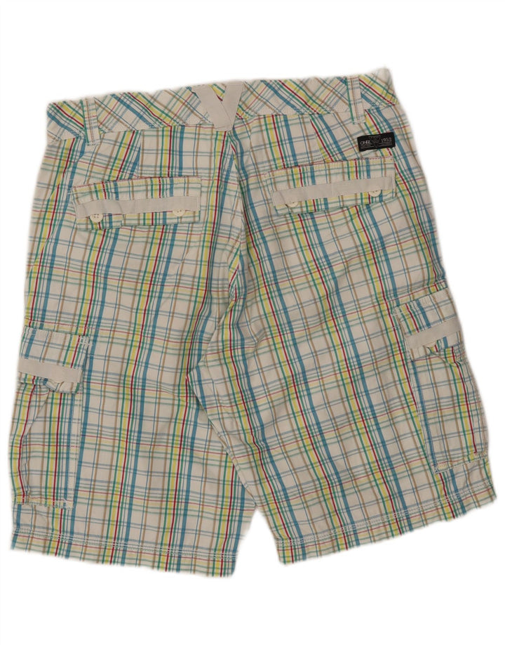O'NEILL Herren Cargoshorts W33 mittelblau karierte Baumwolle