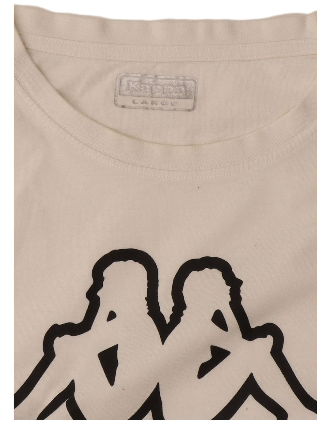Kappa Herren Grafik T-Shirt Top Large Weiß