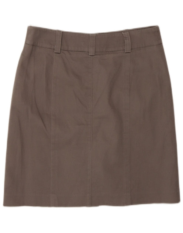 Oasis Damen Normaler Midirock US 10 Large W30 Braune Baumwolle