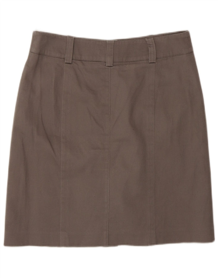 Oasis Damen Normaler Midirock US 10 Large W30 Braune Baumwolle