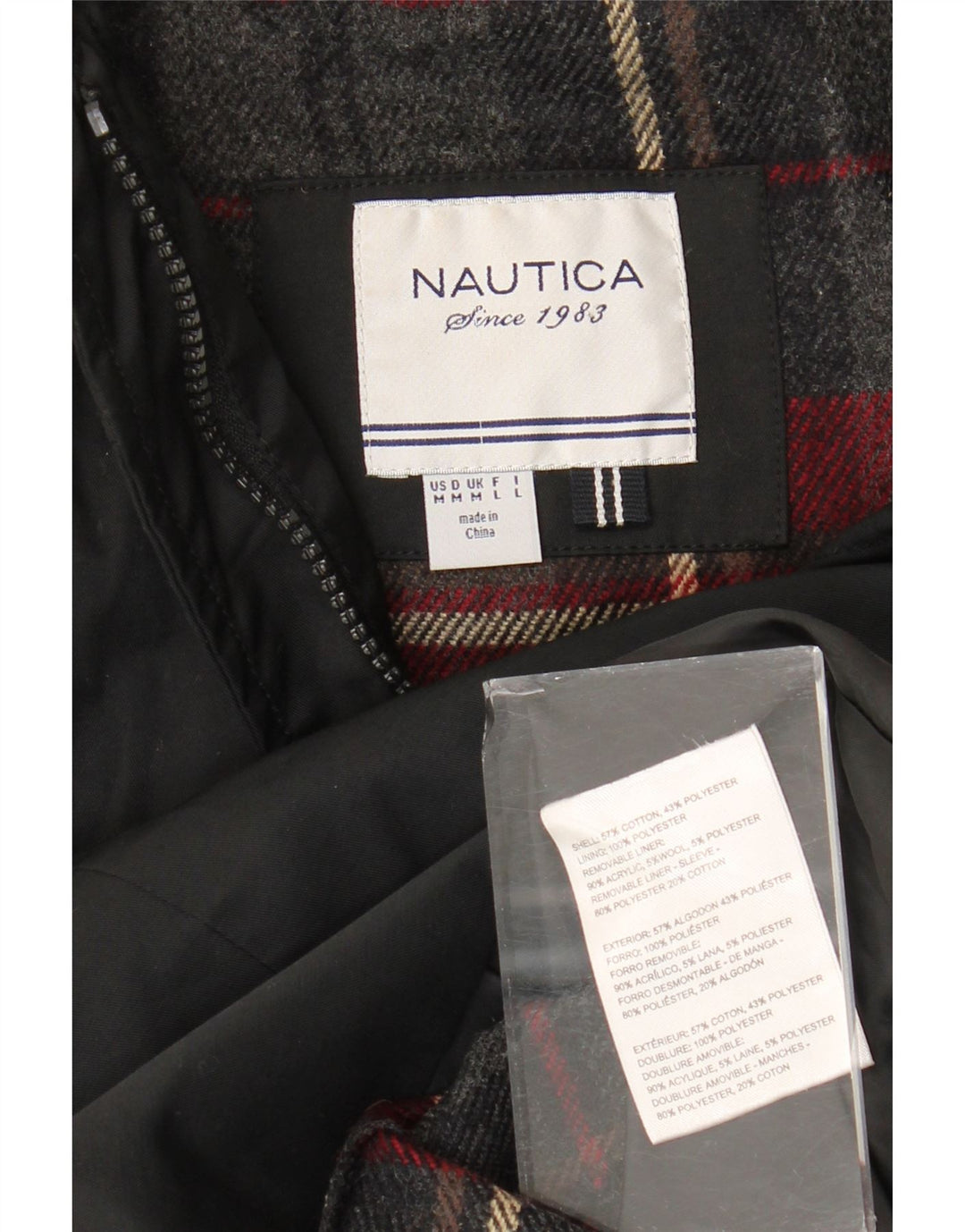 Nautica Damen Dufflecoat UK 14 Mittelschwarze Baumwolle
