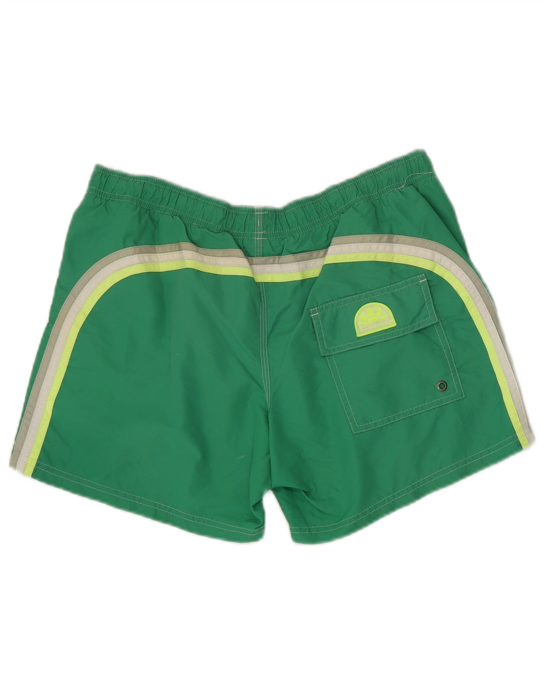 Sundek Herren-Badeshorts aus mittelgrünem Nylon