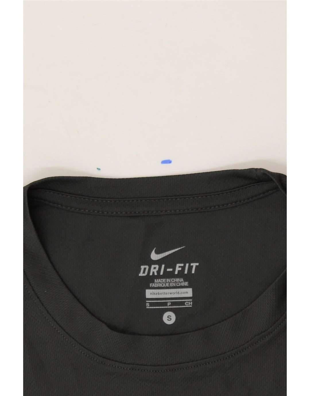 NIKE Womens Dri Fit Graphic T-Shirt Top UK 10 Small Black Polyester Vintage Nike and Second-Hand Nike from Messina Hembry 