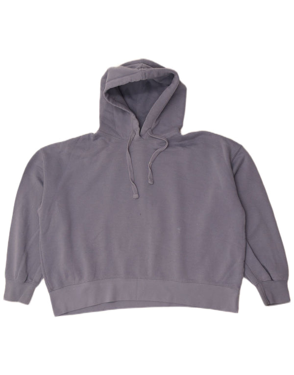 Zara Damen Übergroßer Kapuzenpullover UK 10 Small Blau Polyester