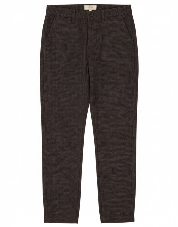 Fat Face Damen Tapered Chino Hose UK 10 Small W30 L29 Grau gepunktet