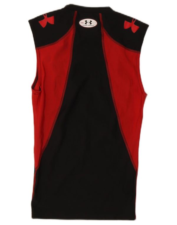 Under Armour Damen Heat Gear Vest Top UK 12 Medium Black Colourblock