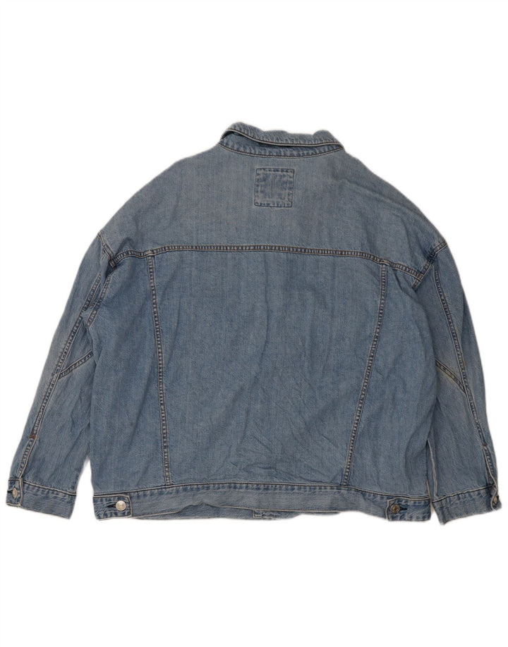 Zara Herren Jeansjacke UK 40 Große blaue Baumwolle