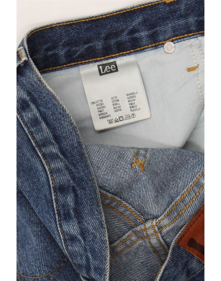 Lee Herren Brooklyn Straight Jeans W34 L32 Blaue Baumwolle
