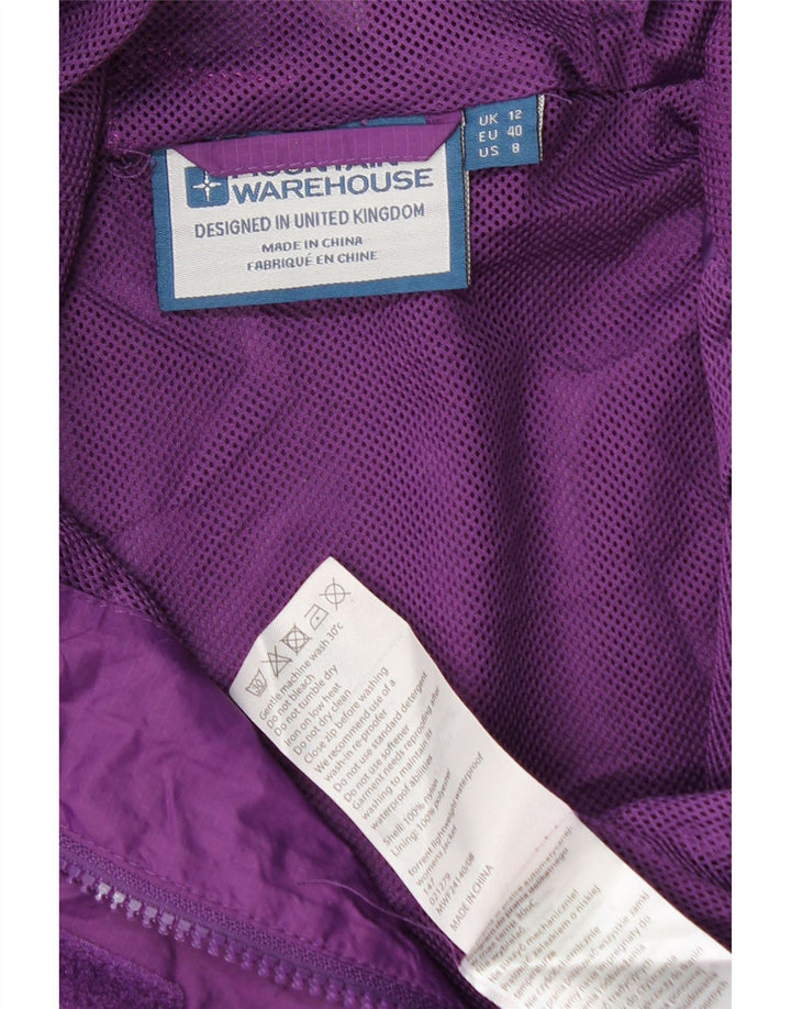 Mountain Warehouse Damen-Regenjacke mit Kapuze, UK 12, mittelviolettes Nylon