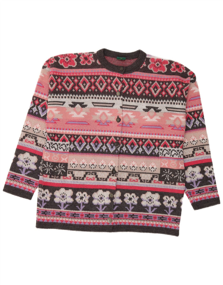 CANDA Damen-Strickjacke in Übergröße, Gr. 14, Mittelrosa, Fair Isle