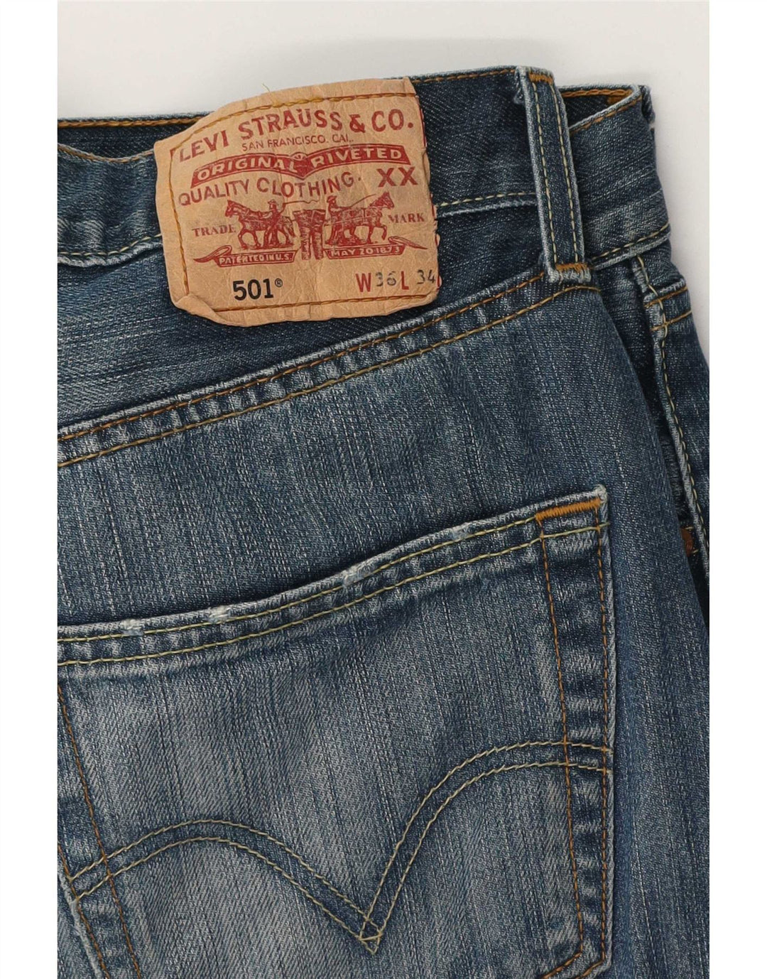 Levi's Herren 501 Straight Jeans W36 L34 Blau