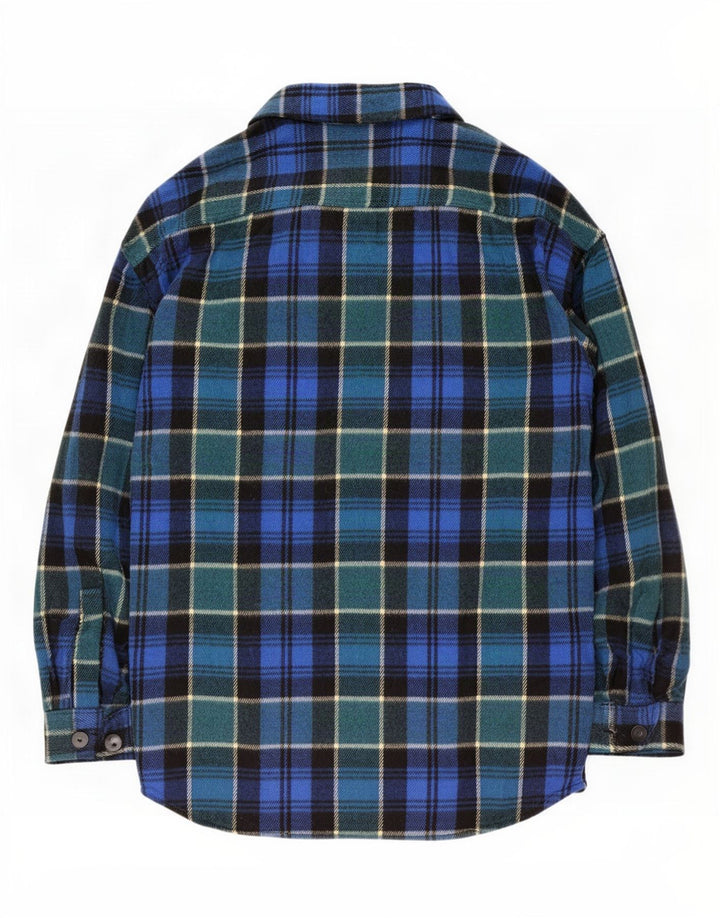 Übergroßes Flanellhemd von Zara für Damen, UK 10, klein, blau kariert, Baumwolle