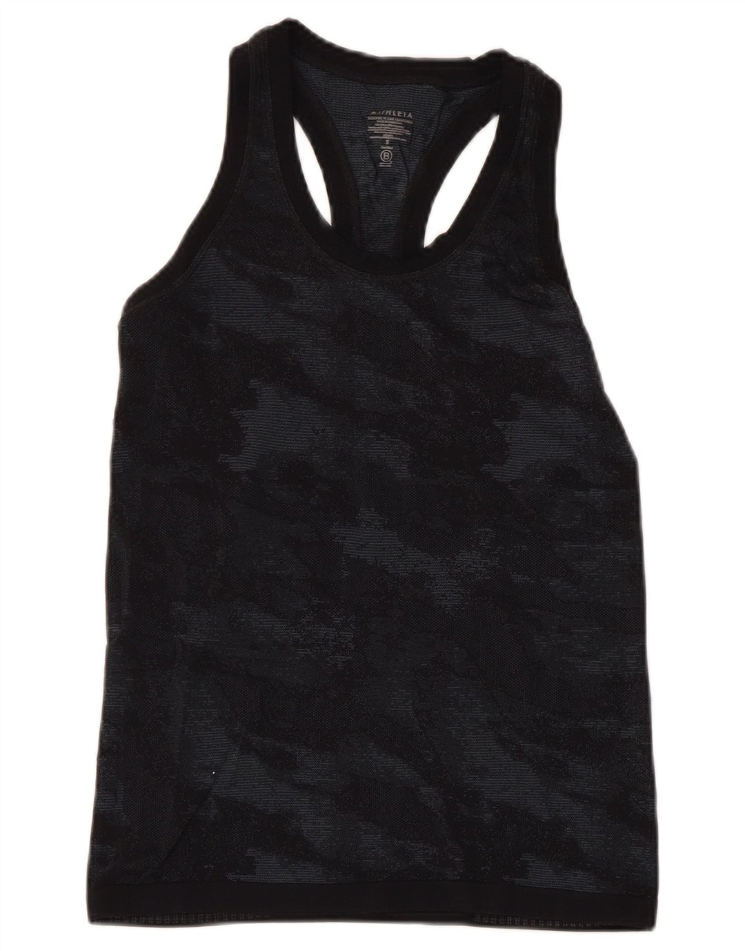 ATHLETA Damen Weste Top UK 8 Small Schwarz Camouflage Nylon