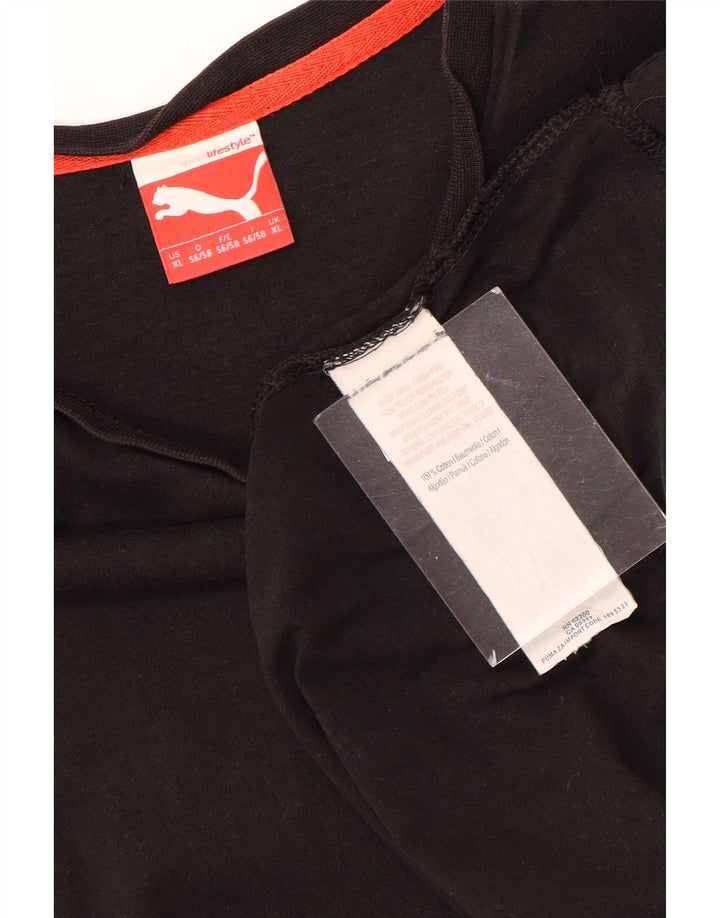 Puma Herren T-Shirt Top XL Schwarz Baumwolle