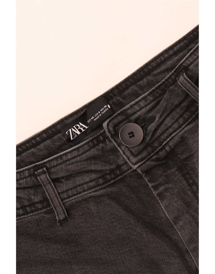 Zara Damen-Jeans mit weitem Bein, EU 40, mittelgroß, W30, L29, Schwarz