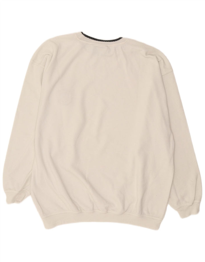 Vintage Herren Sweatshirt Pullover 2XL Weiße Baumwolle