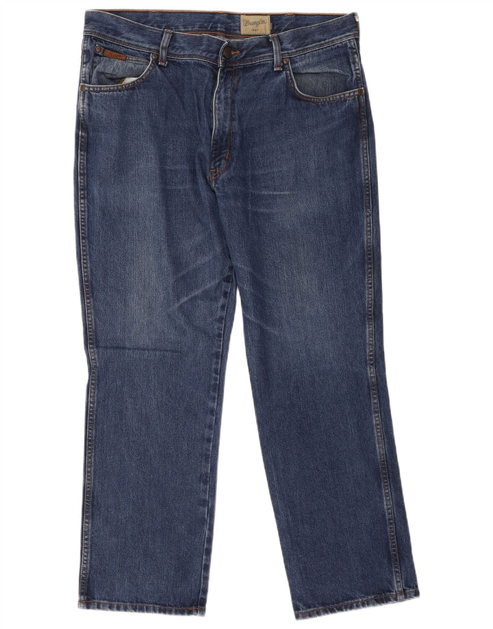 Wrangler Herren Texas Straight Jeans W38 L30 Blaue Baumwolle