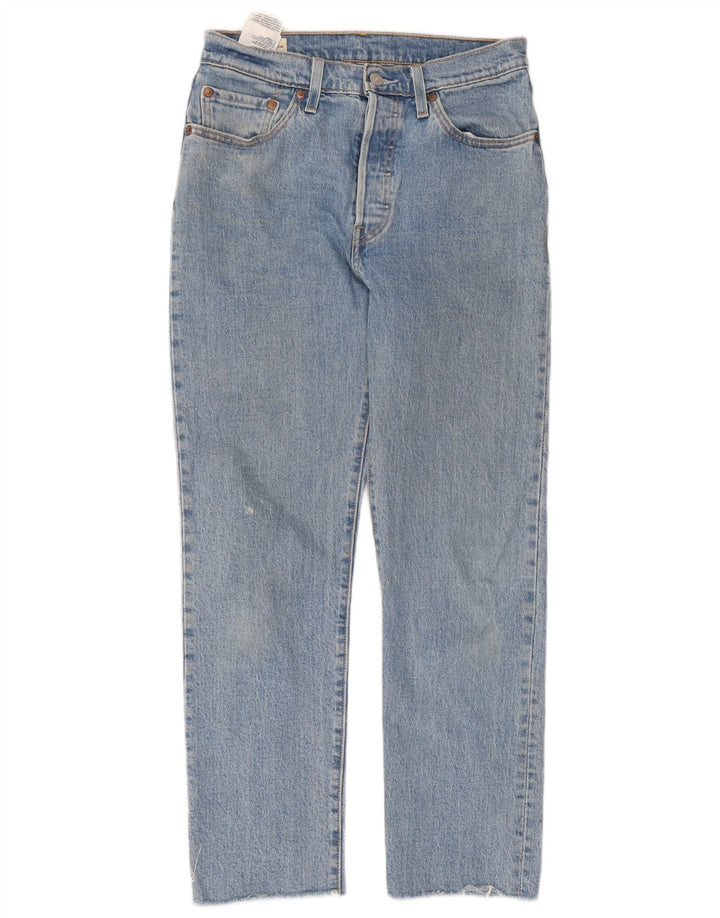 Levi's Damen 501 Straight Jeans W28 L28 Blaue Baumwolle