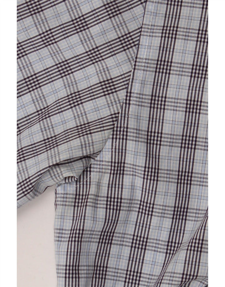 BEN SHERMAN Herren-Kurzarmhemd, groß, blau kariert
