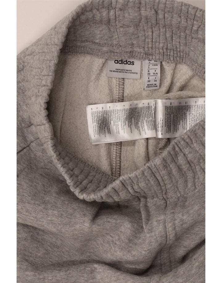 ADIDAS Damen Trainingshose Jogger UK 4 XS Grau gefleckte Baumwolle