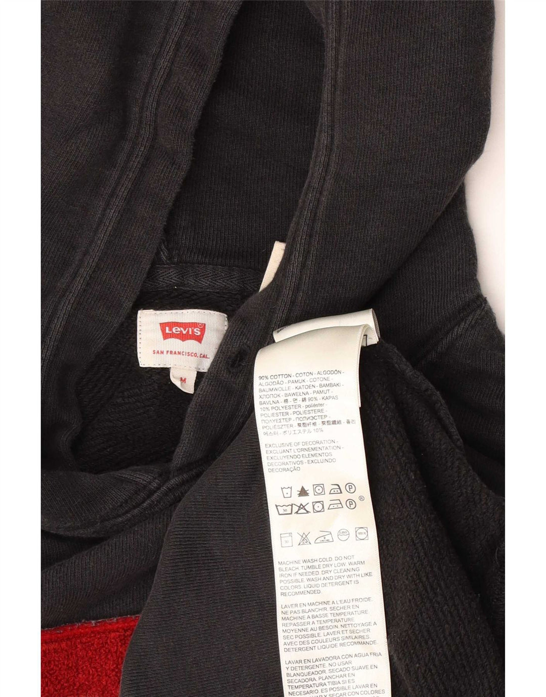 Levi's Herren-Kapuzenpullover mit Grafik, mittelschwarz, Baumwolle