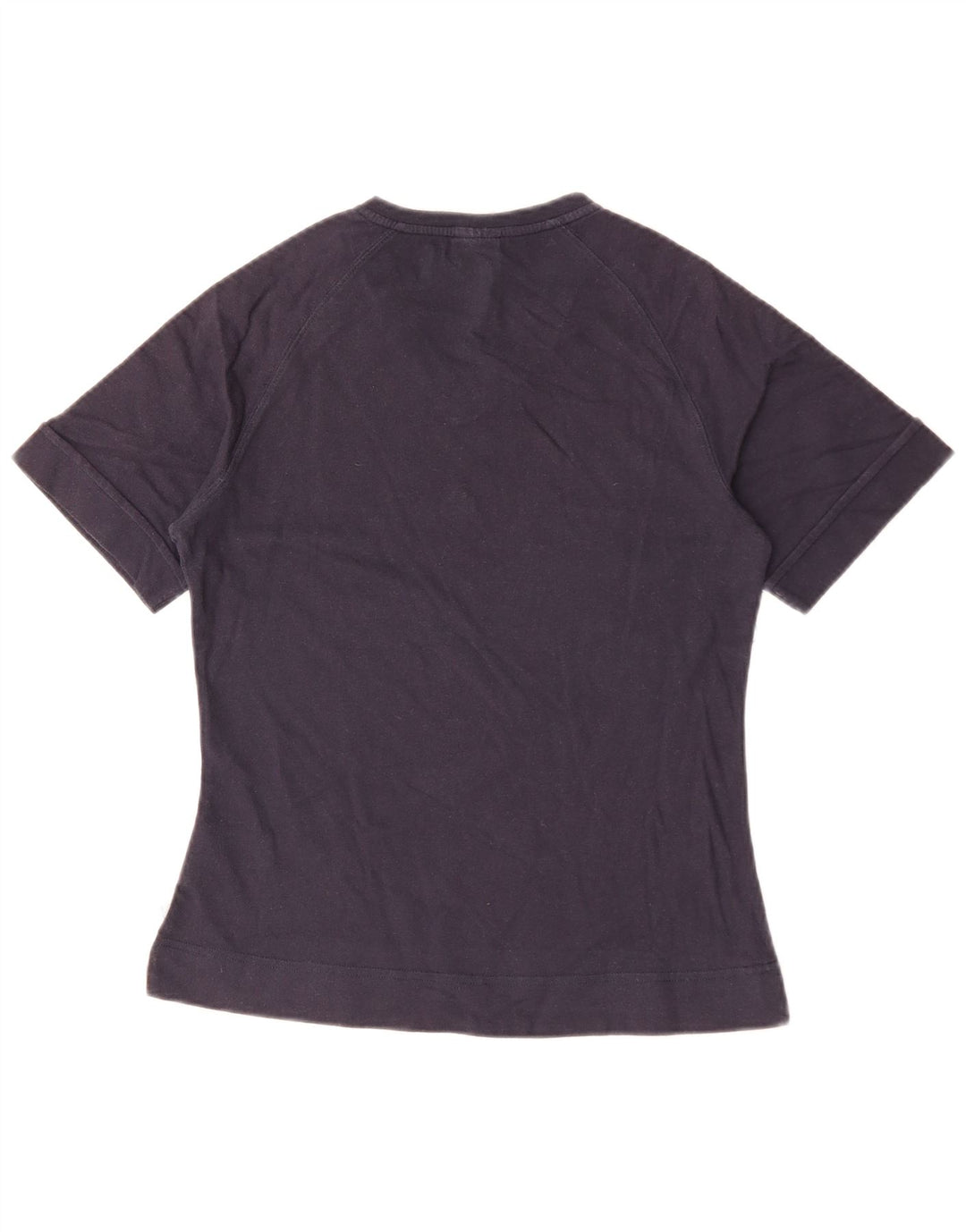 Adidas Damen T-Shirt Top UK 12 Medium Marineblau Baumwolle