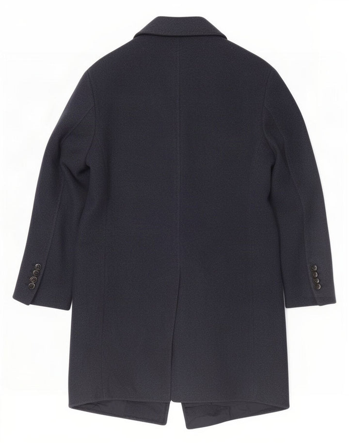 Massimo Dutti Herrenmantel UK 38 Medium Marineblau Acryl