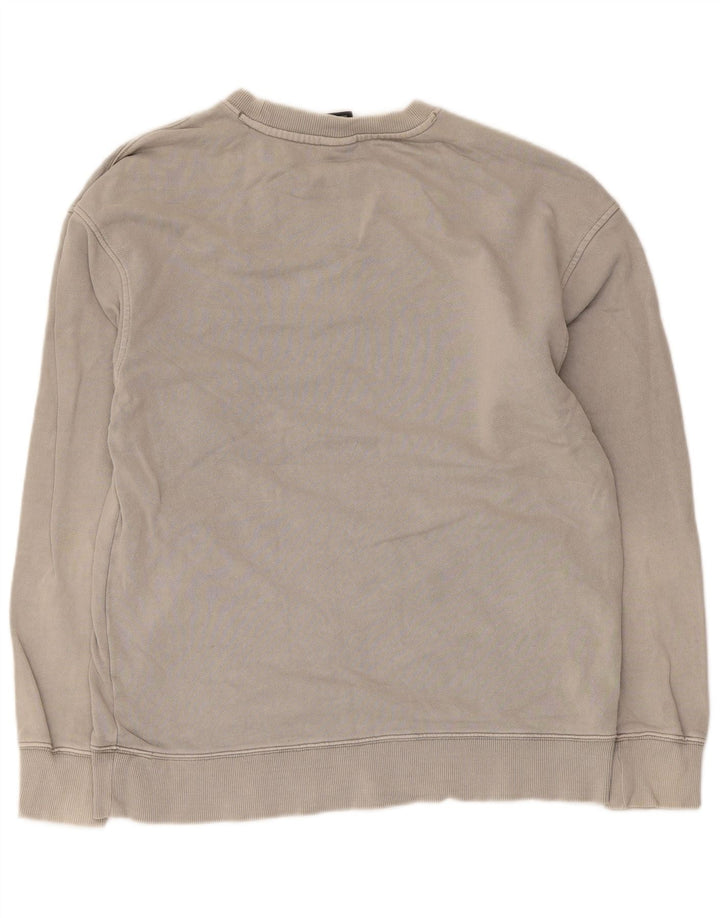 Zara Herren-Sweatshirt-Pullover aus mittelgrauer Baumwolle