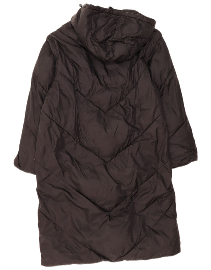 Zara Damen Kapuzenmantel, gepolstert, UK 14, Mittelschwarz, Polyester