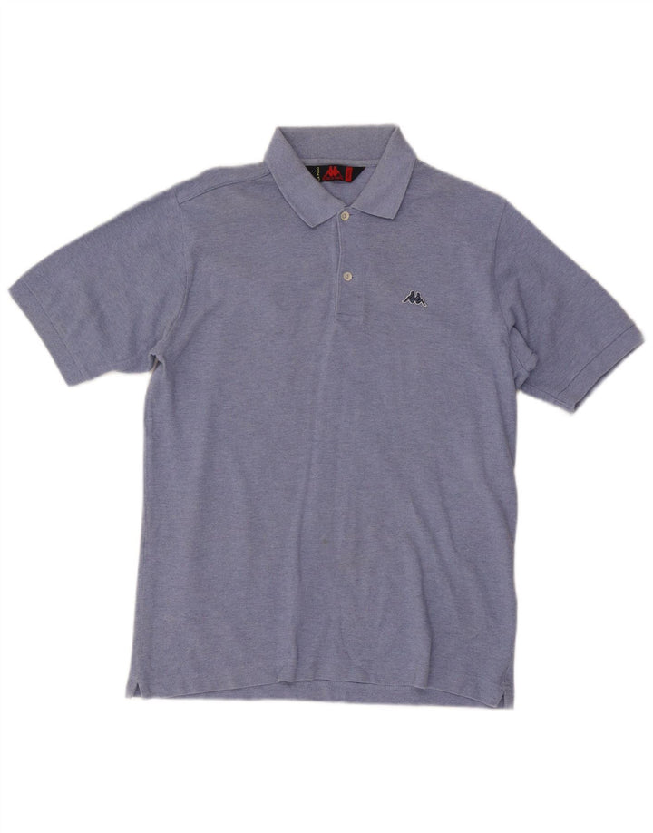 Kappa Herren-Poloshirt, kleine blaue Baumwolle