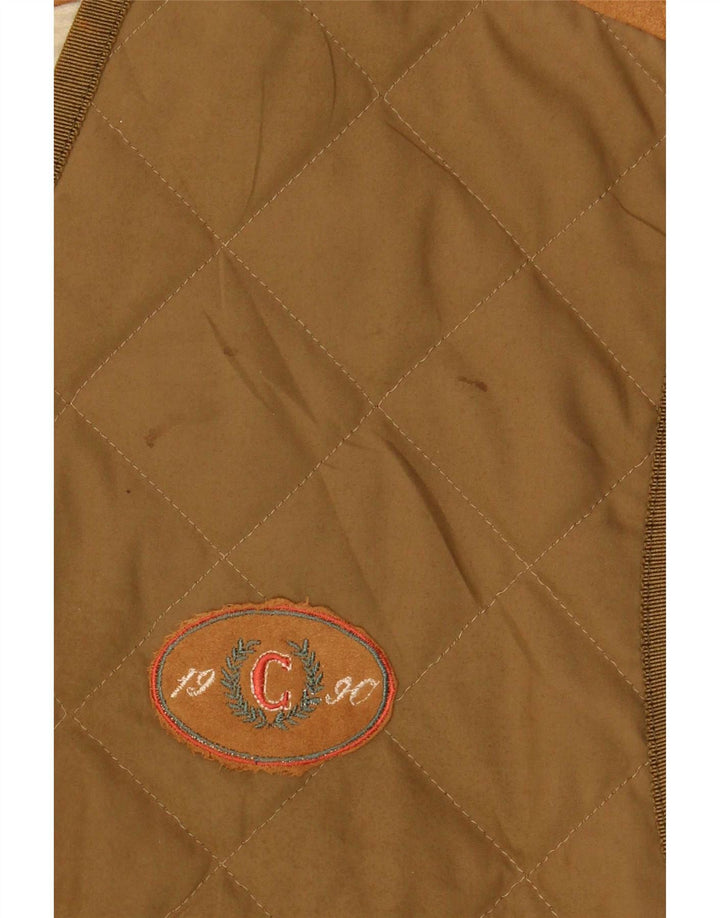 Casucci Herren Steppweste UK 36 Small Khaki Polyester