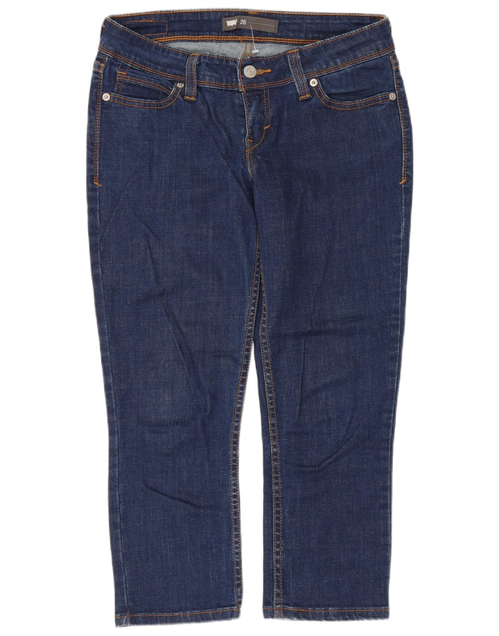 Levi's Damen Capri-Jeans W26 L21 Marineblaue Baumwolle