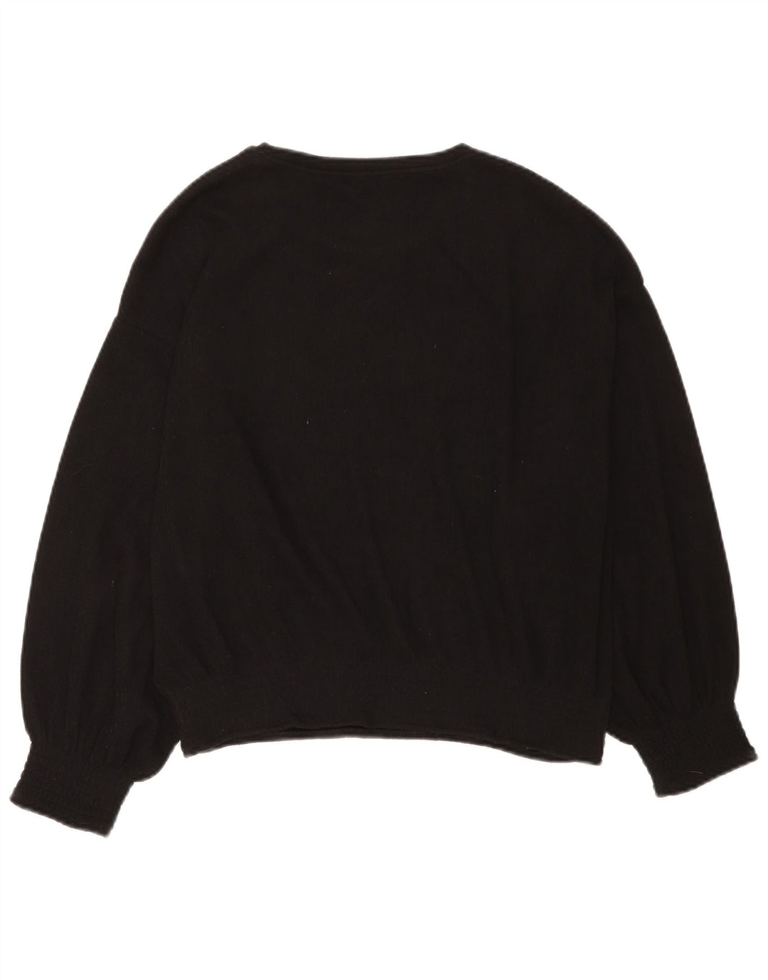 Zara Damen-Pullover mit U-Boot-Ausschnitt, Gr. 42, Größe L, Schwarz, Polyester