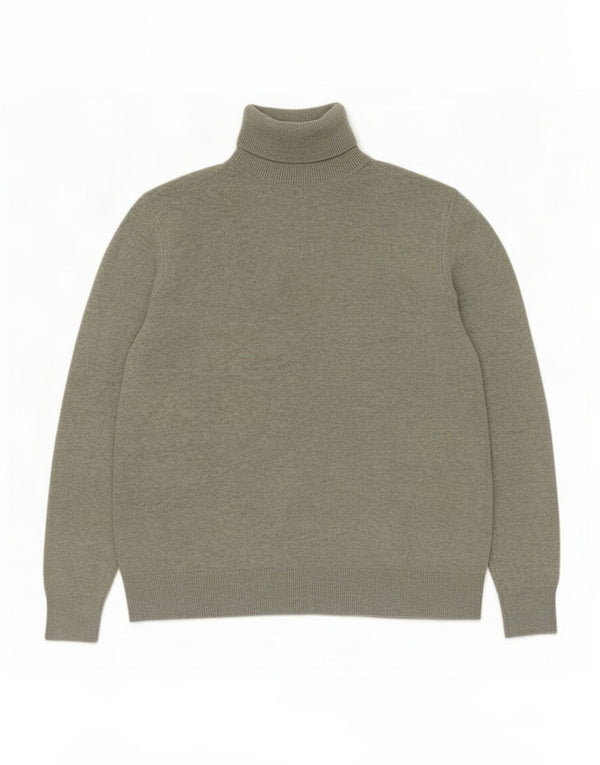 Marks & Spencer Damen-Pullover mit Rollkragen, Gr. 6, XS, Grün, Polyester