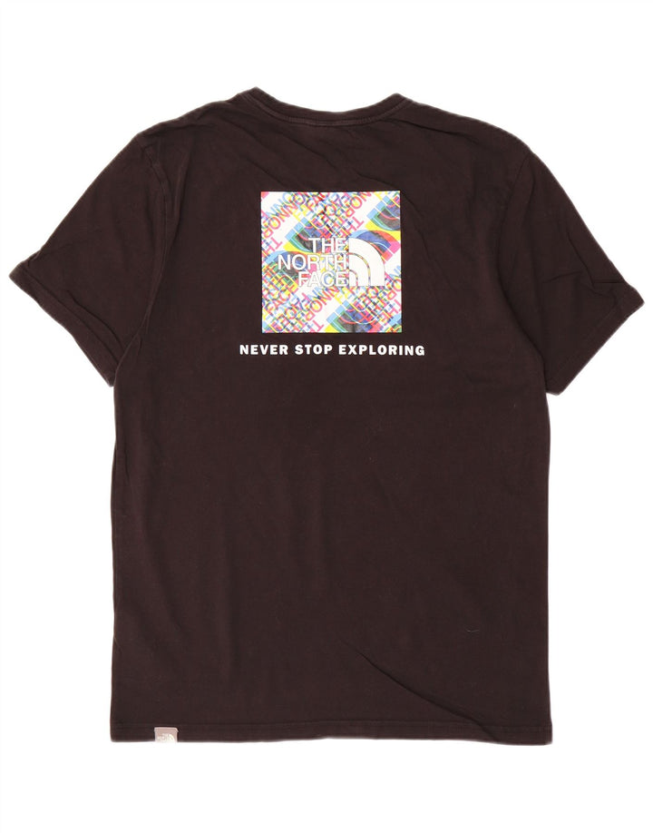 THE NORTH FACE Mens Graphic T-Shirt Top Medium Black Cotton