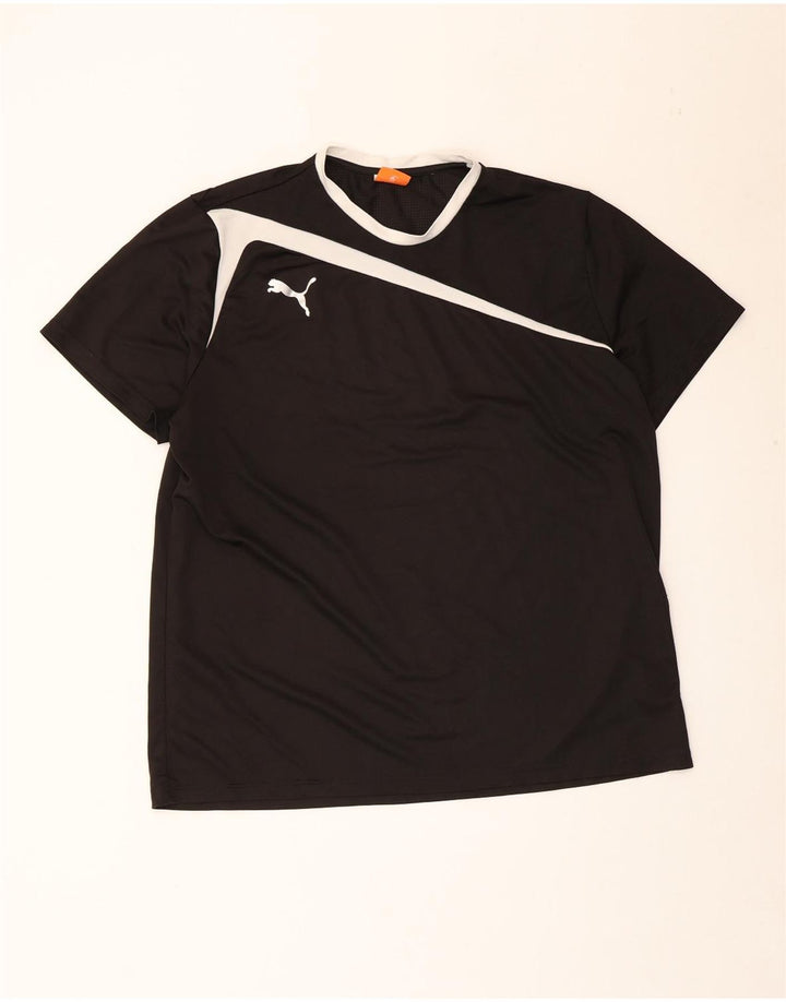 Puma Herren T-Shirt Top 2XL Schwarz Colourblock Polyester
