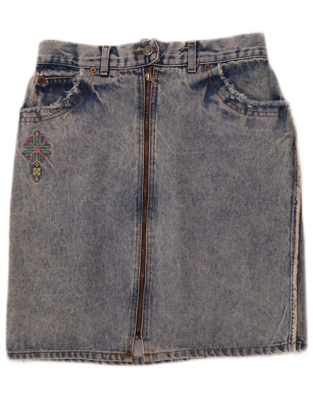 Casucci Damen Jeansrock IT 46 Large W30 Blaue Baumwolle