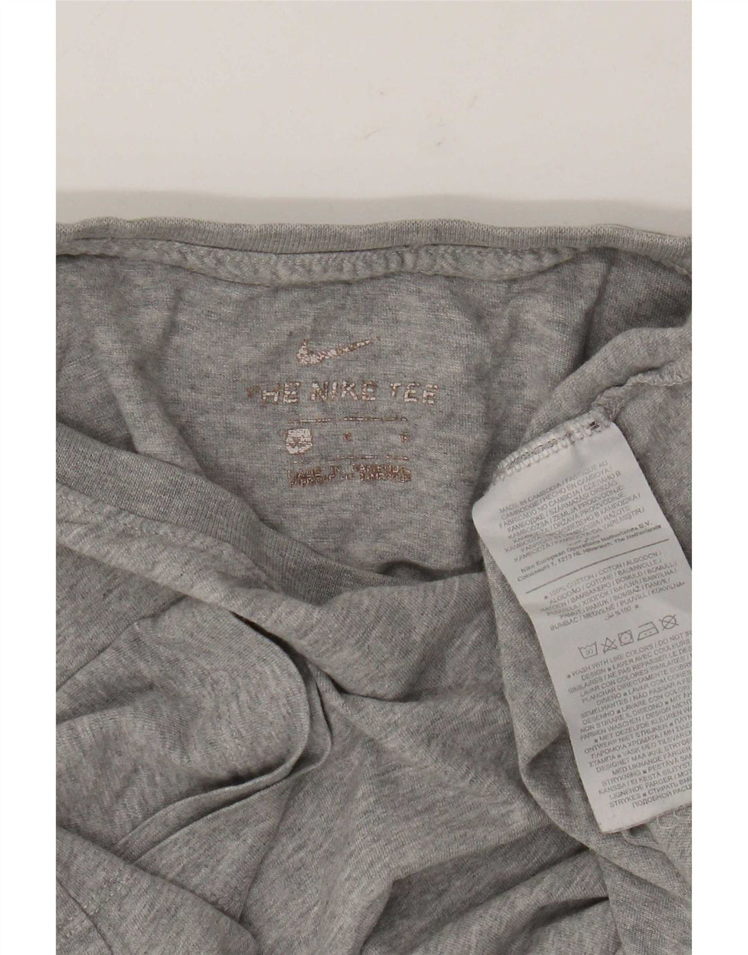 Nike Herren-T-Shirt, groß, grau gefleckte Baumwolle