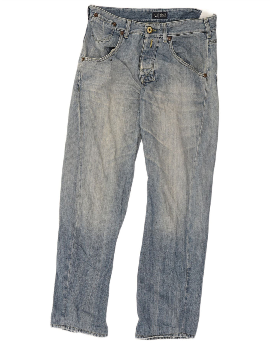 Armani Herren Straight Jeans W32 L31 Blau