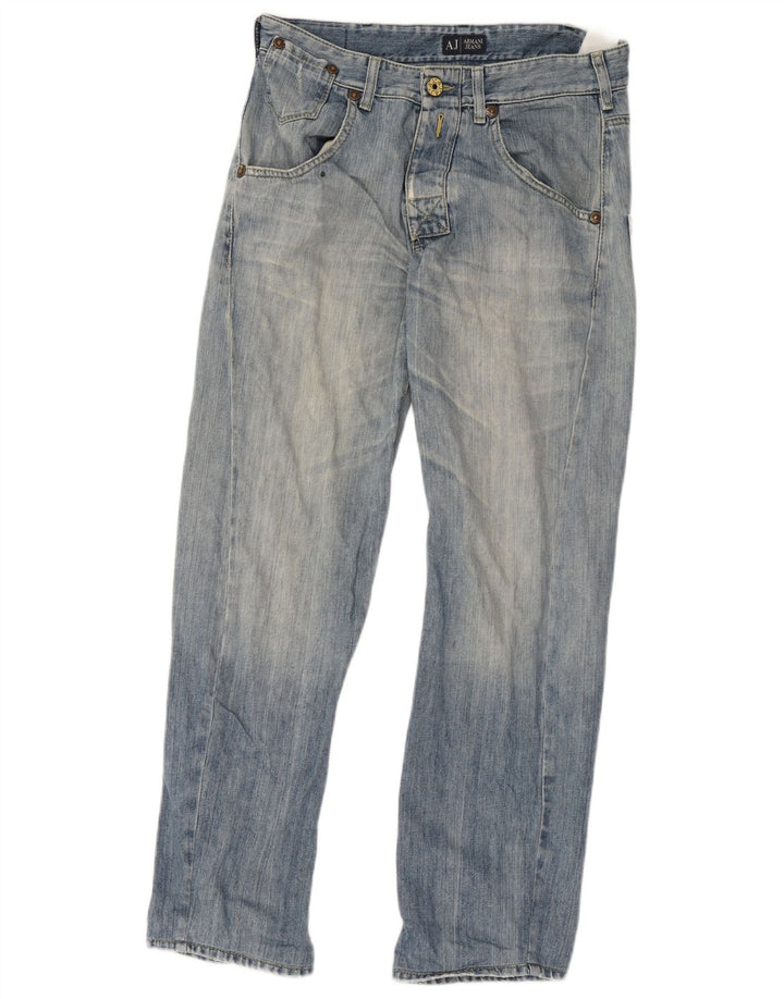 Armani Herren Straight Jeans W32 L31 Blau