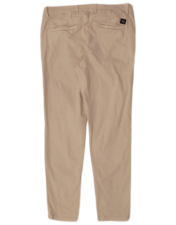 Zara Mens Slim Chino Trousers EU 46 XL W36 L30 Beige Cotton