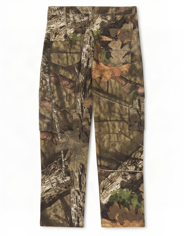 Mossy Oak Cargohose für Jungen, 10–11 Jahre, Größe L, W26, L25, Khaki-Tarnung