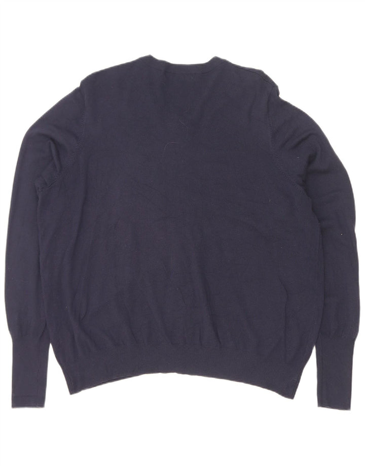 Marks & Spencer Damen Strickjacke Pullover UK 16 Large Marineblau