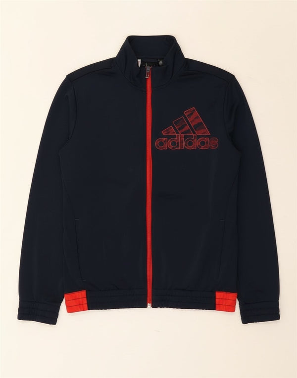 Adidas Mädchen Grafik-Trainingsanzug-Top-Jacke, 13–14 Jahre, Marineblau, Farbblock